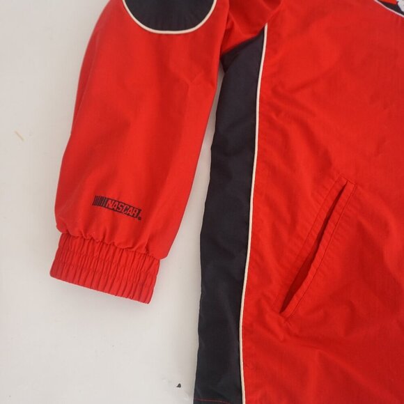 Vtg Dale Earnhardt Jr Red Black Nylon Zip Up Nascar Jacket By Chase Authentics L - Picture 9 of 16